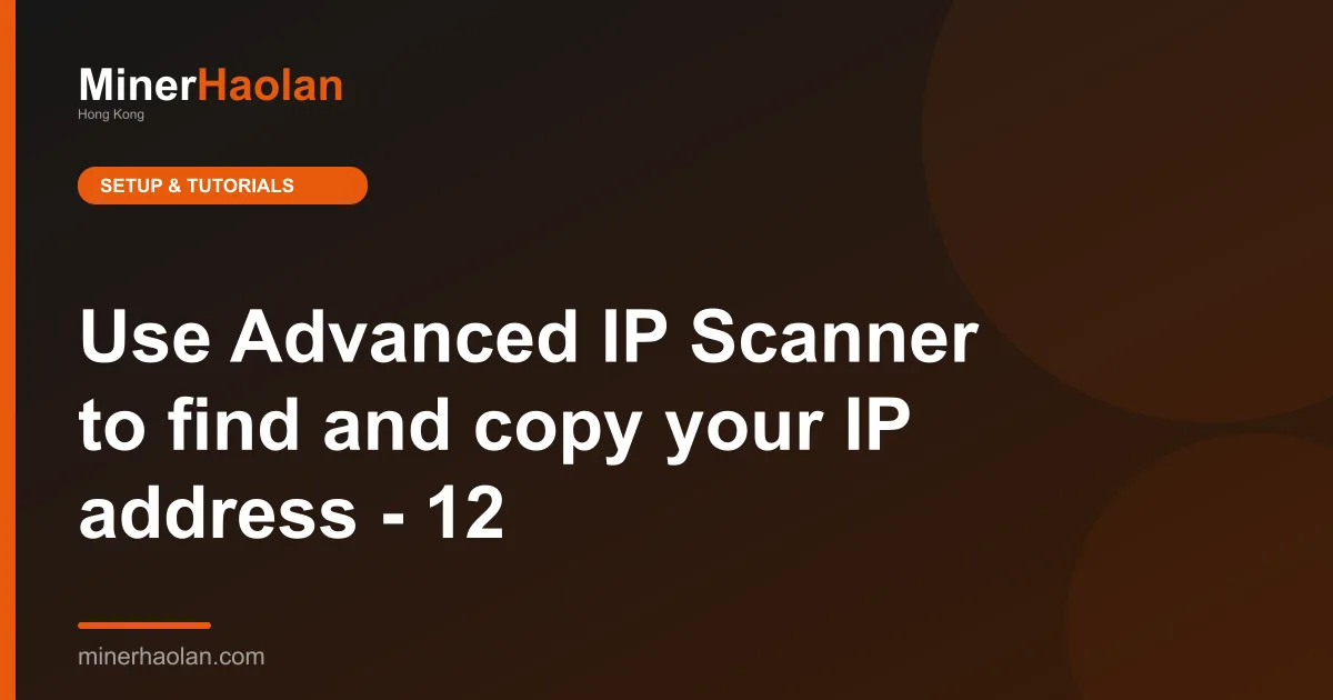 Use Advanced IP Scanner to find and copy your IP address - 12