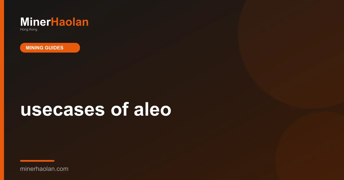 usecases of aleo