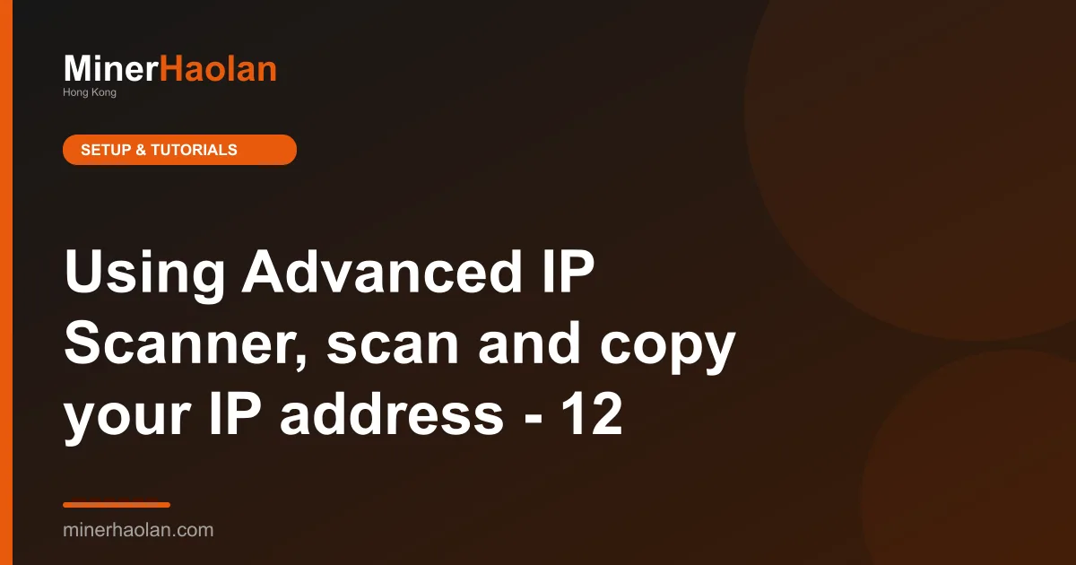 Using Advanced IP Scanner, scan and copy your IP address - 12