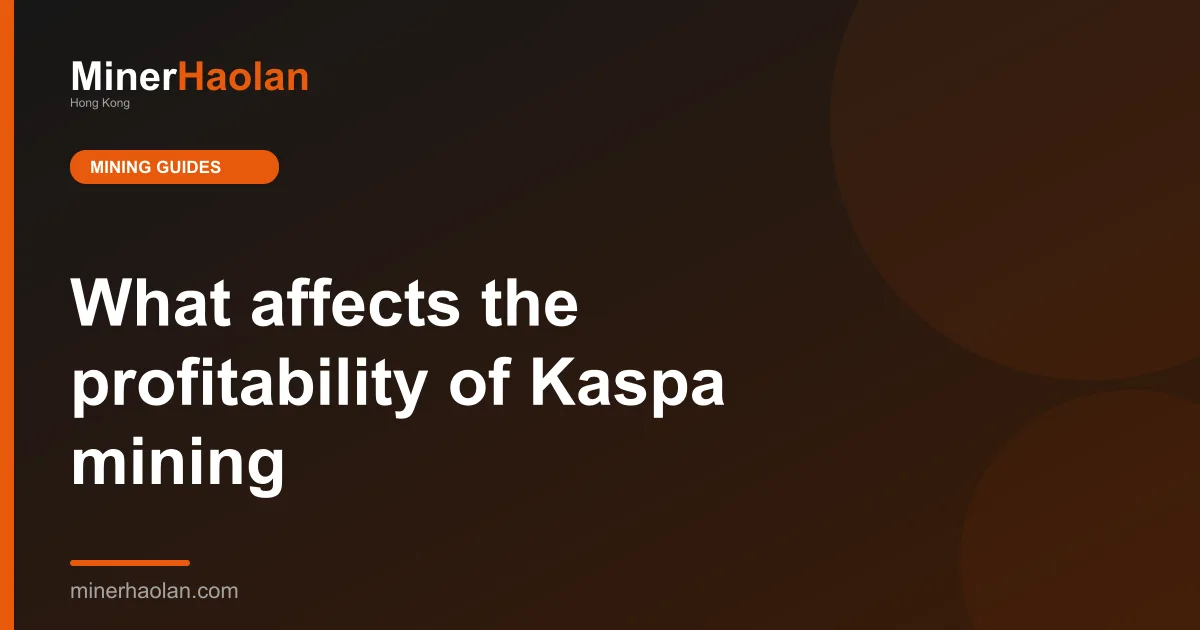 What affects the profitability of Kaspa mining