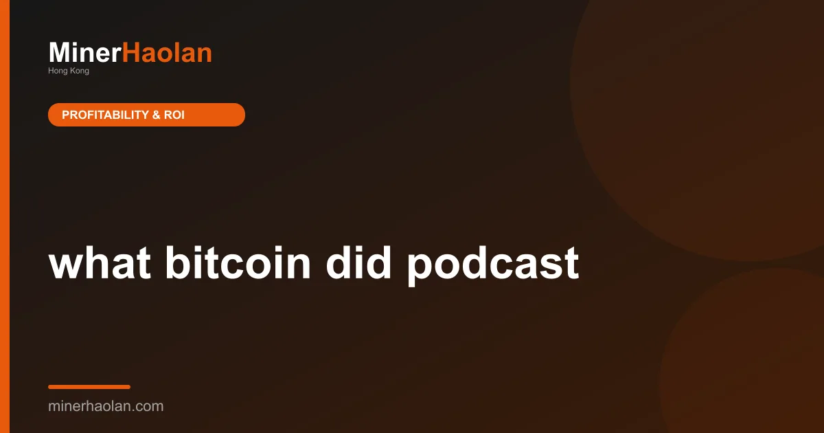 what bitcoin did podcast