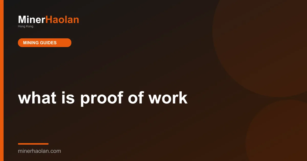 what is proof of work