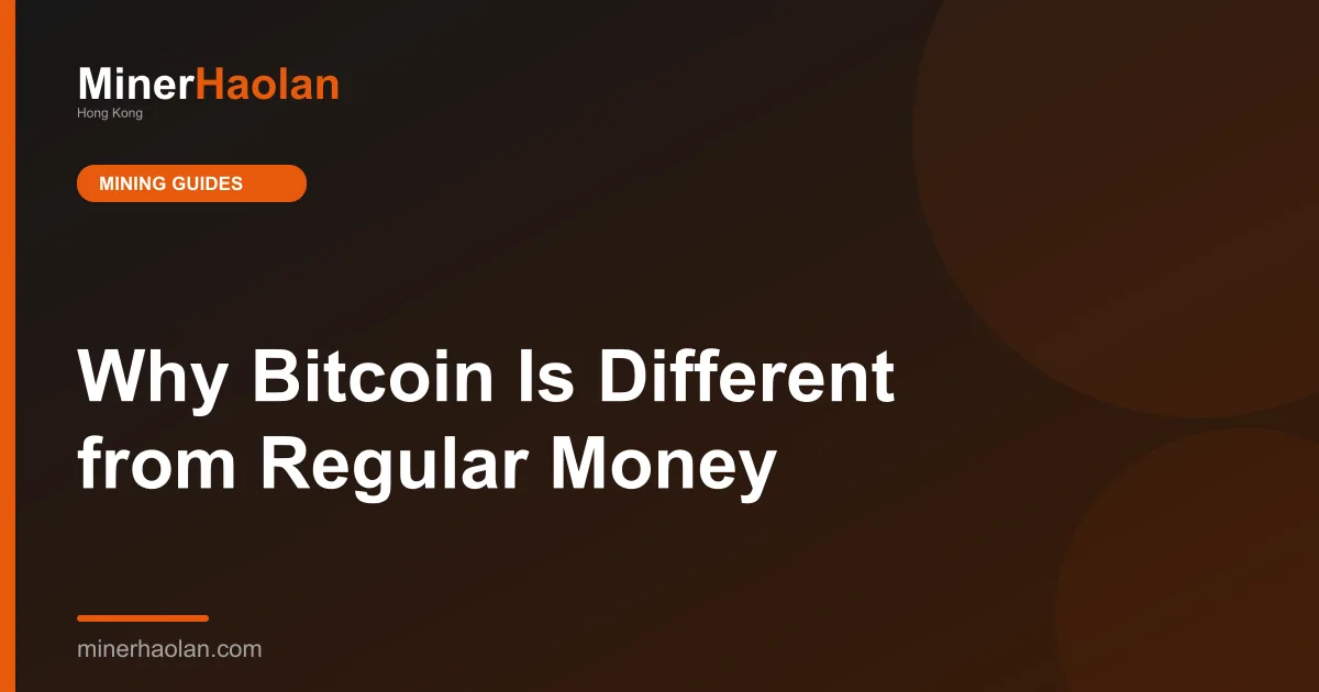 Why Bitcoin Is Different from Regular Money