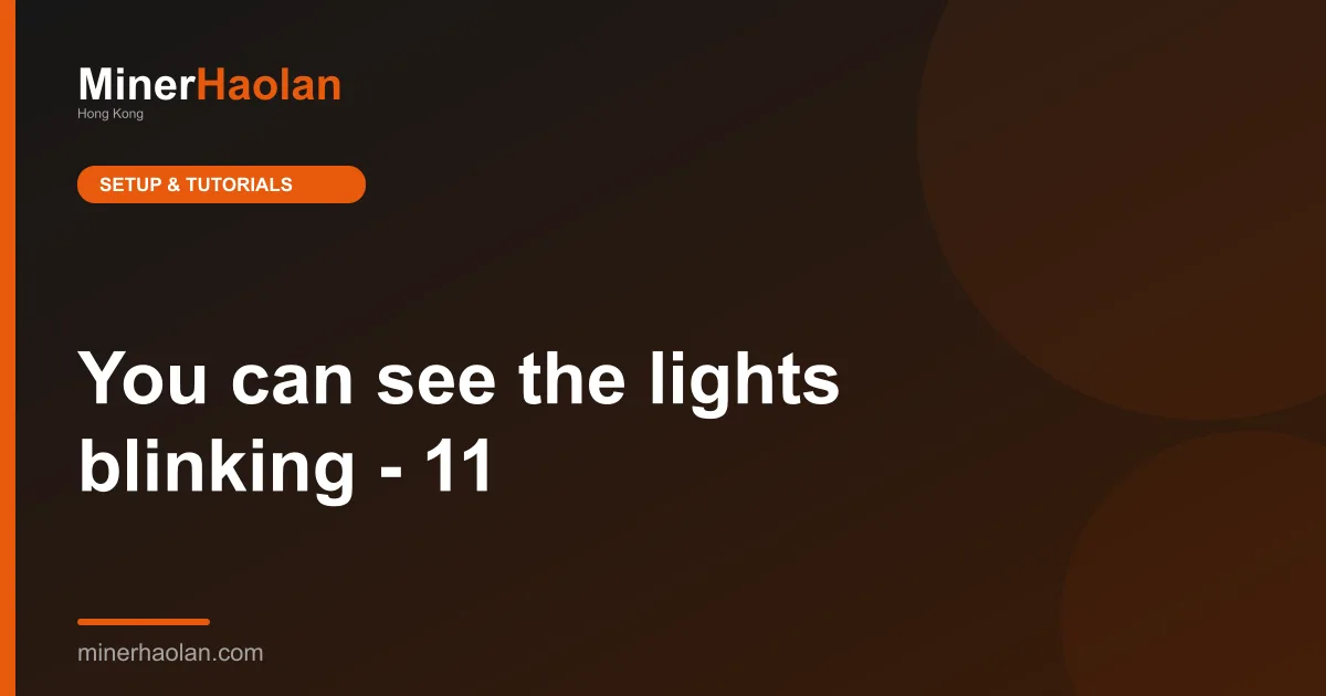 You can see the lights blinking - 11