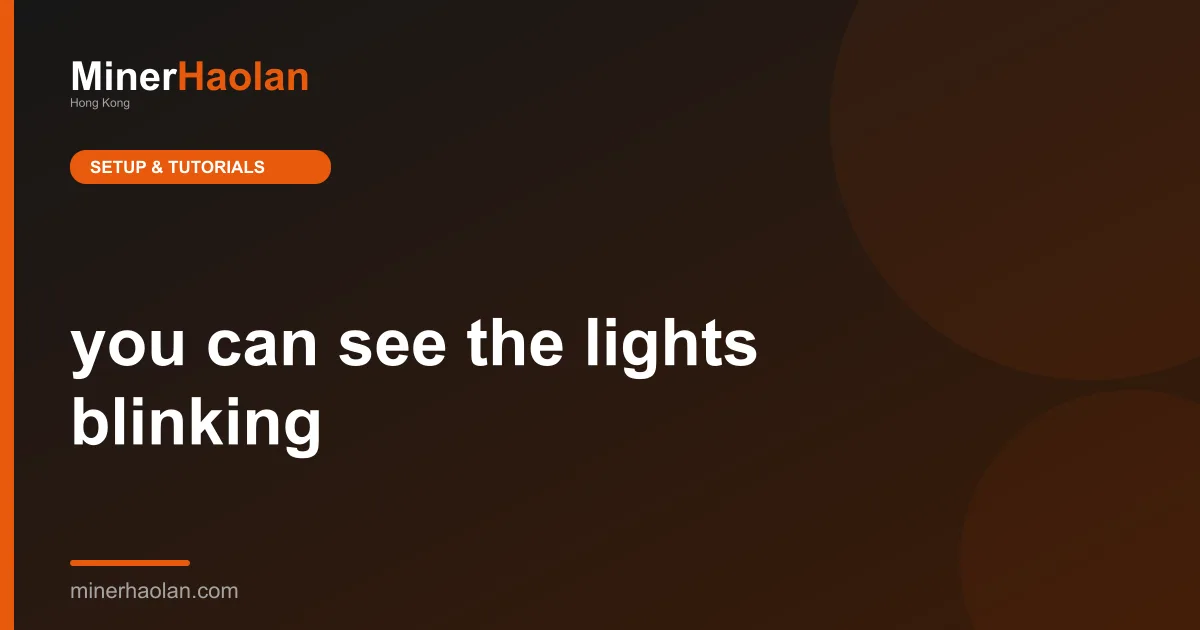 you can see the lights blinking