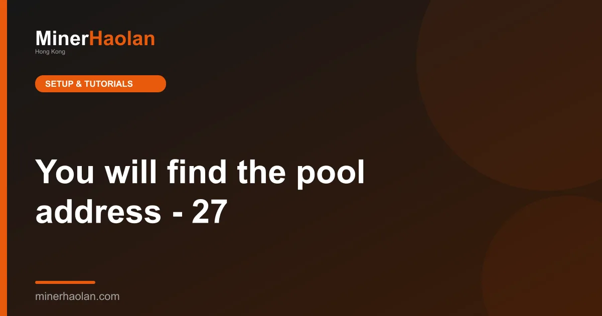 You will find the pool address - 27