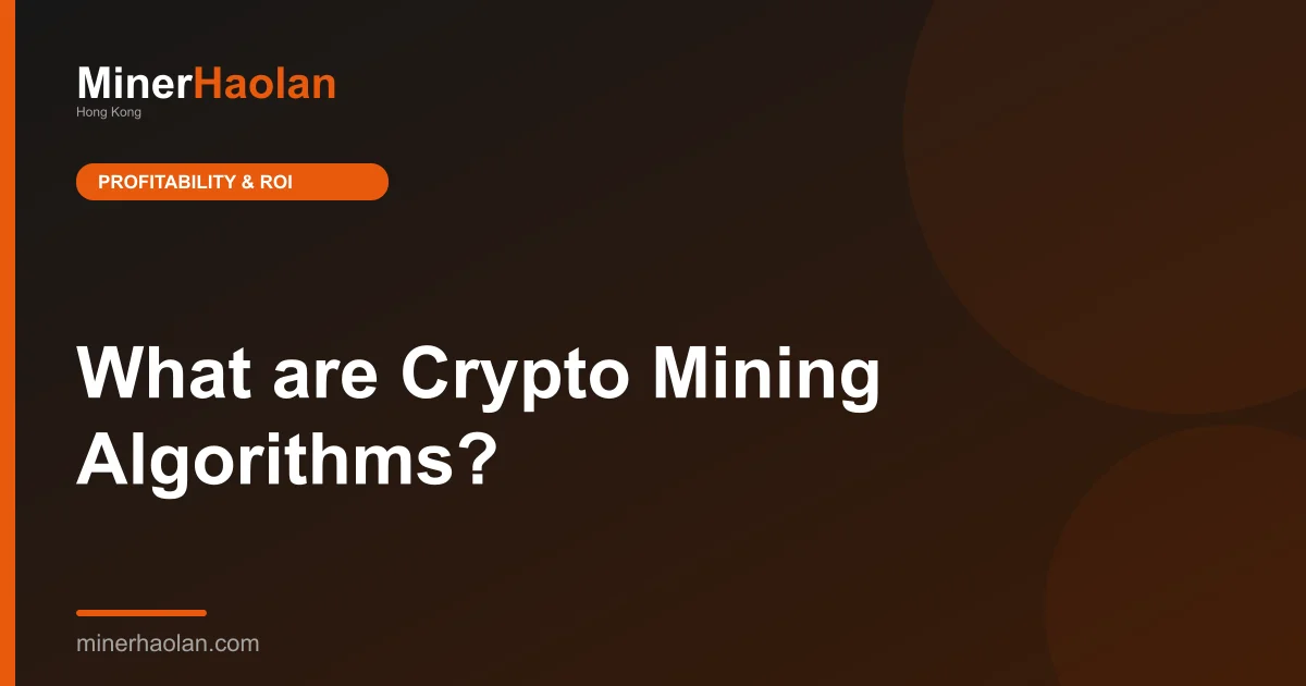 What are Crypto Mining Algorithms?