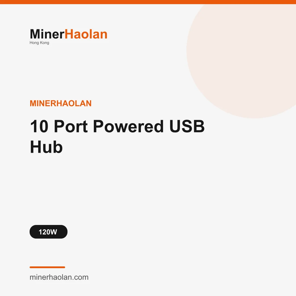 MinerHaolan 10 Port Powered USB Hub - View 1