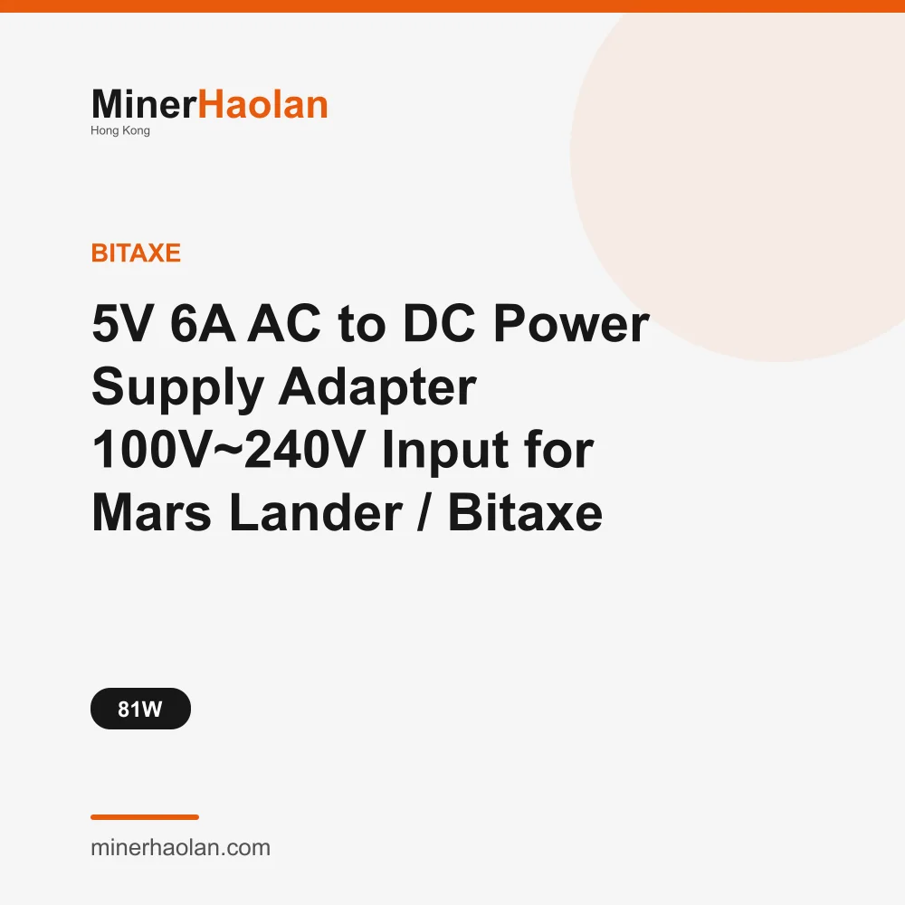 5V 6A AC to DC Power Supply Adapter 100V~240V Input for Mars Lander / Bitaxe - View 1