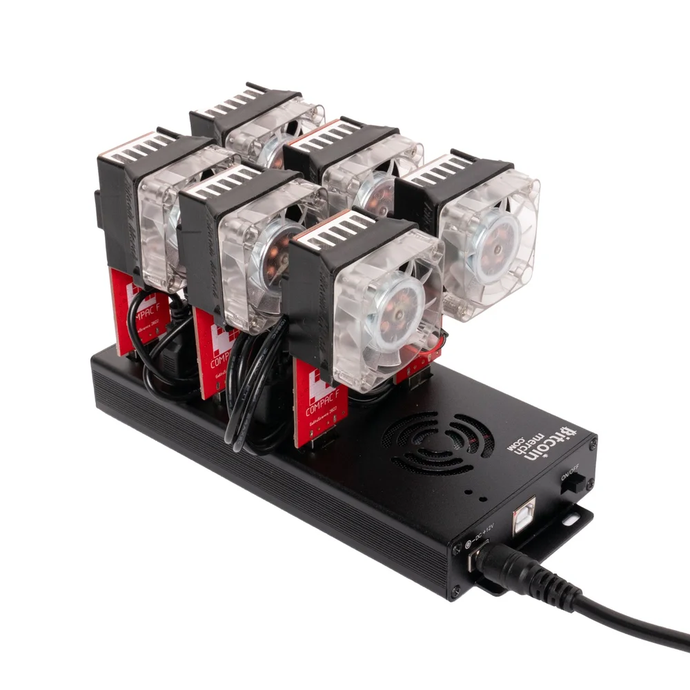 6 x GekkoScience COMPAC F with Fan Upgrade  10-Port USB Hub - COMBO Up to 1.6+TH/s - thumbnail 3