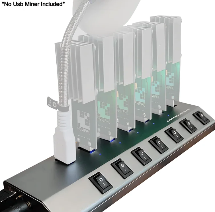MinerHaolan 7-Port Powered USB Hub - View 1