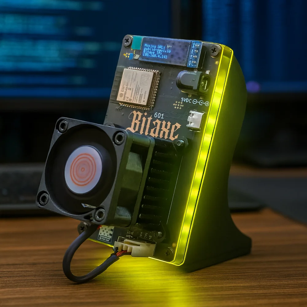 Bitaxe Gamma Bitcoin Miner "Black Ice" Edition