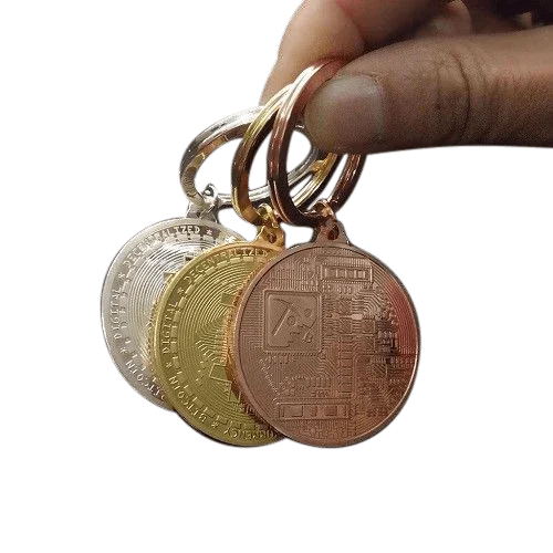 MinerHaolan Bitcoin Metal Keychain - View 1
