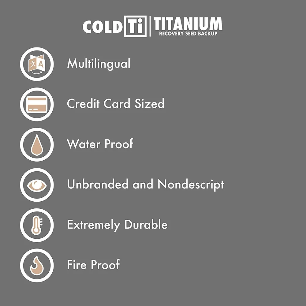 MinerHaolan ColdTi: Cryptocurrency Seed Storage (Double Plate) - thumbnail 2