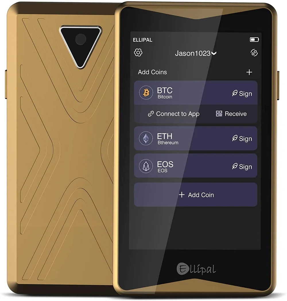ELLIPAL TITAN Cryptocurrency Cold Hardware Wallet - Gold - thumbnail 2