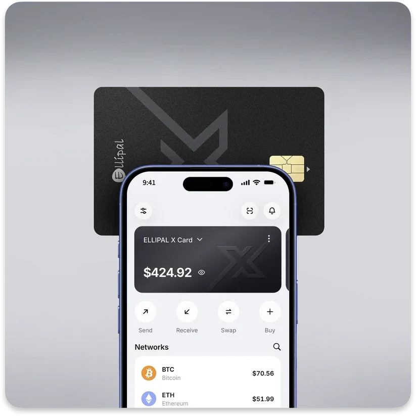 ELLIPAL X Card NFC Cold Wallet - View 1