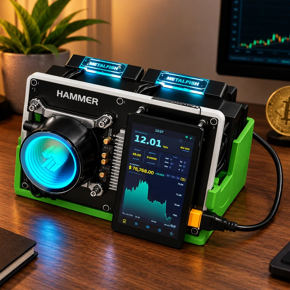 Hammer Miner BC08 Hydro 12TH/s Bitcoin Miner w/ Power Supply