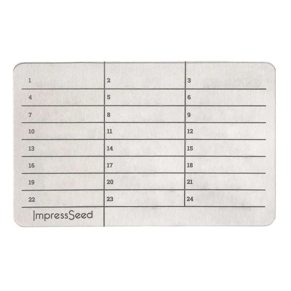 MinerHaolan ImpressSeed Wallet Seed Key Backup - Aluminum Plate/s - View 1