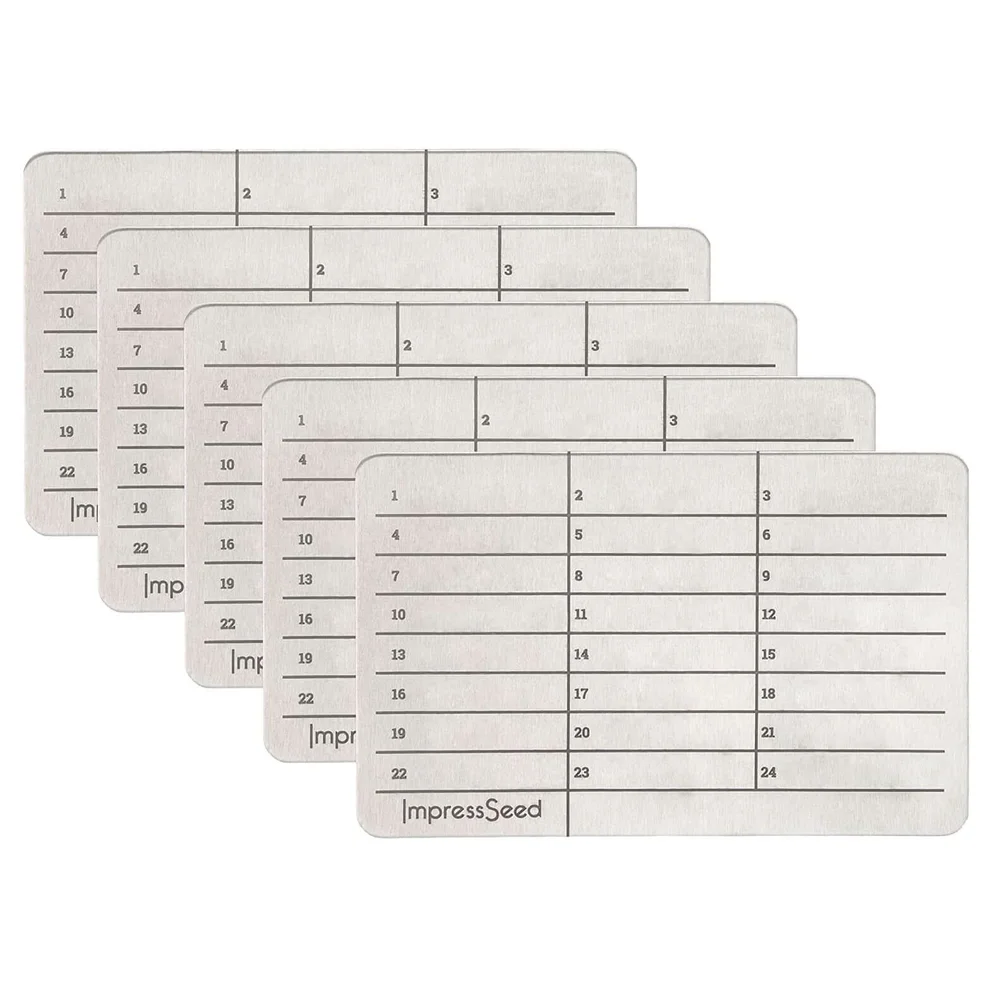 MinerHaolan ImpressSeed Wallet Seed Key Backup - Aluminum Plate/s - thumbnail 3