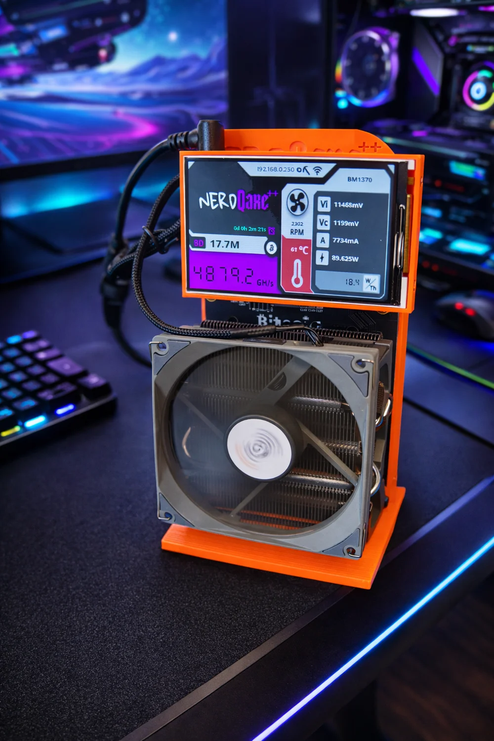 NerdMiner Jumbo Screen Upgrade NerdQaxe++ and NerdQaxe++ Hydro