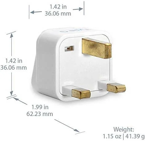 MinerHaolan Mining 220V Travel Power Adapter UK, Hong Kong, Ireland, UAE Travel Plug Adapter (Type G) - View 1