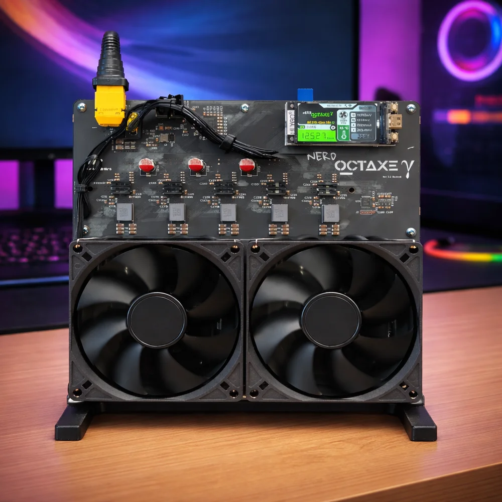 NerdMiner NerdOCTaxe 9-12TH/s BTC Miner w/ Power Supply - thumbnail 2