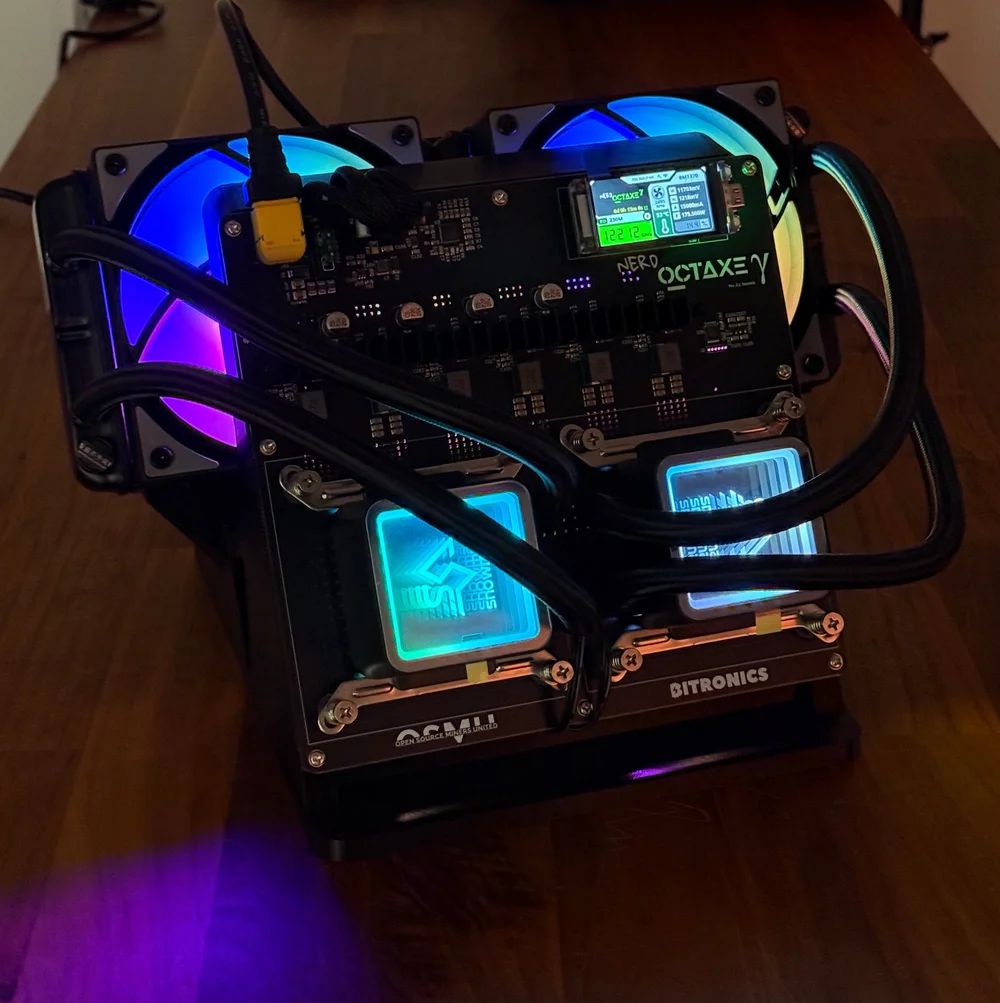 NerdOCTaxe Hydro 12TH/s BTC Miner w/ Power Supply