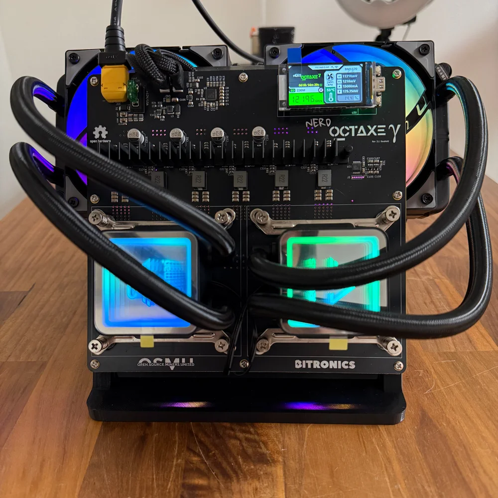 NerdMiner NerdOCTaxe Hydro 12TH/s BTC Miner w/ Power Supply - thumbnail 2