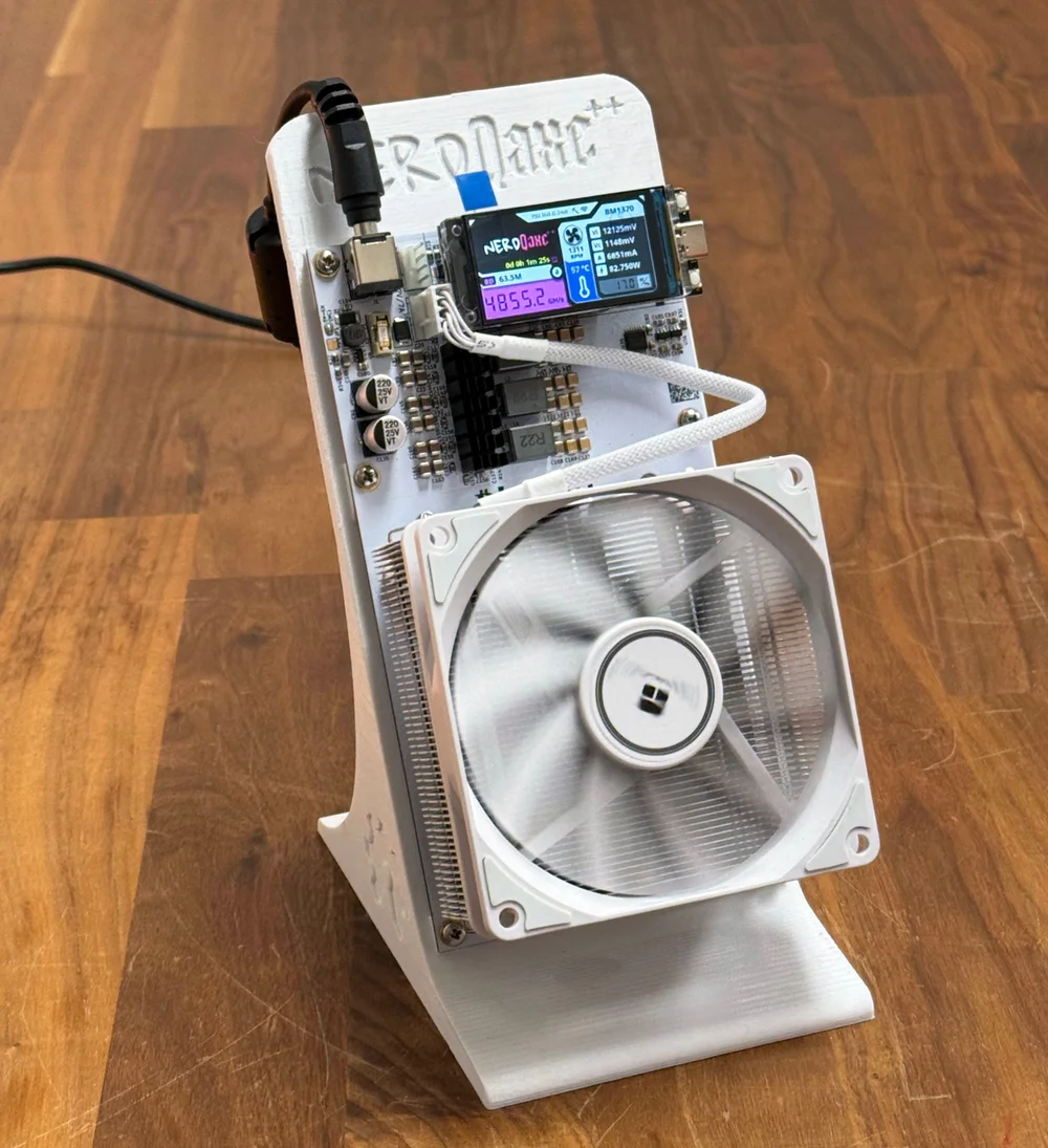 NerdQaxe++ 4.8-6TH/s Multi-Chip BTC Miner w Power Supply