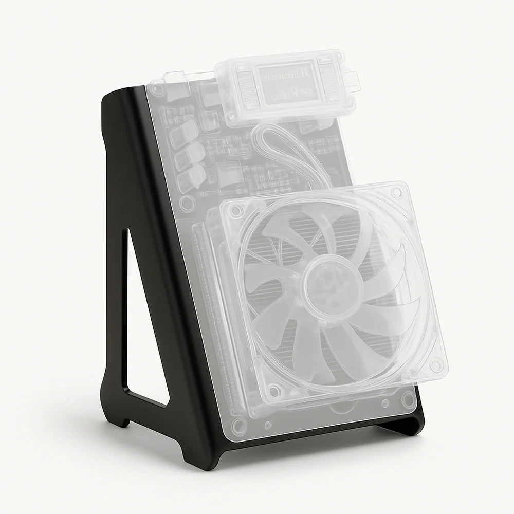 NerdMiner NerdQAxe++ Coated Aluminium Stand - View 1