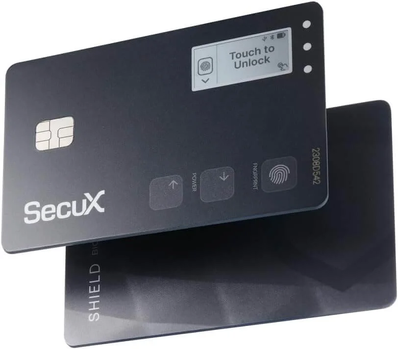 MinerHaolan SecuX Shield Bio Crypto Hardware Wallet - Secure Biometric Authentication, Cold Storage Card for NFT, Bitcoin, Ethereum, Cardano, ERC20, BEP20, and More - View 1