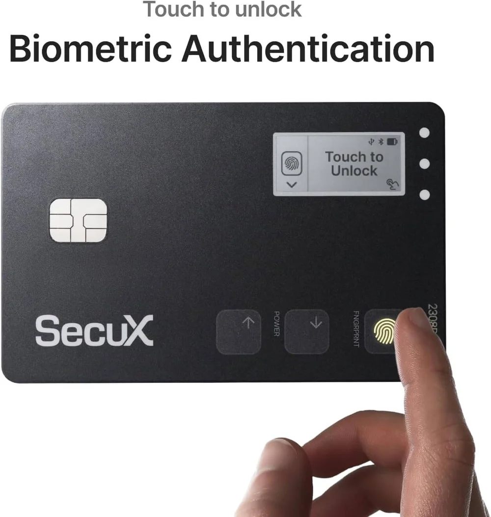 MinerHaolan SecuX Shield Bio Crypto Hardware Wallet - Secure Biometric Authentication, Cold Storage Card for NFT, Bitcoin, Ethereum, Cardano, ERC20, BEP20, and More - thumbnail 2