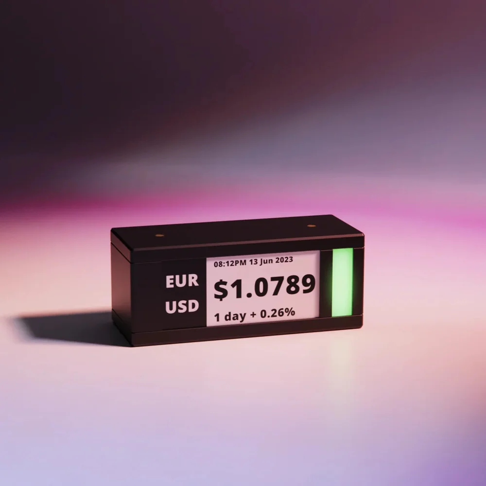 MinerHaolan TickrMeter - E-Ink Cryptocurrency Ticker Display - View 1