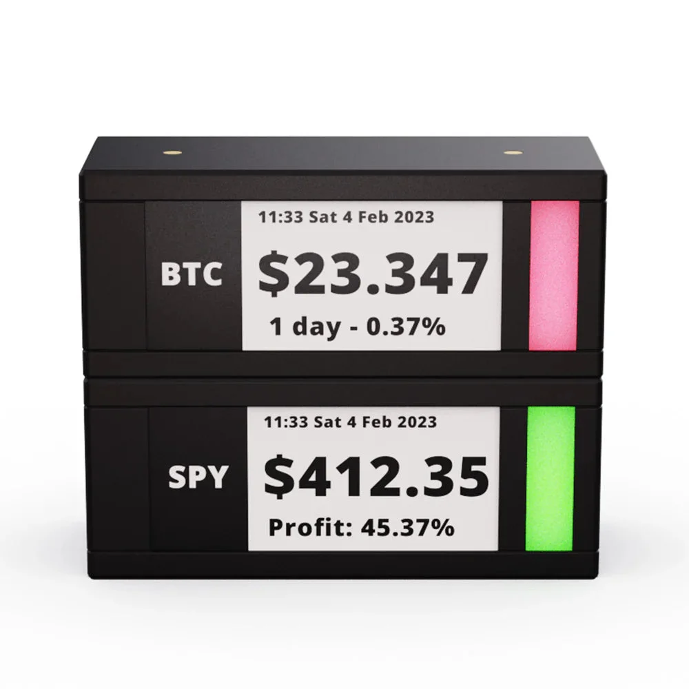MinerHaolan TickrMeter - E-Ink Cryptocurrency Ticker Display - thumbnail 2